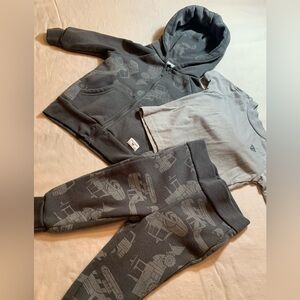 Tahari 3-Pc Zippered Hoodie, Shirt and Pants Set